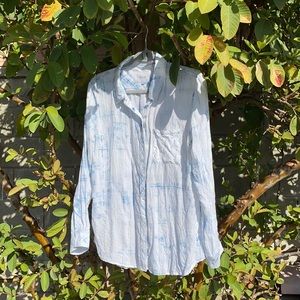 Rails Blue White Shirt Blouse